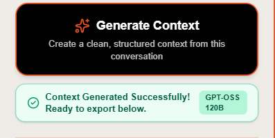 Server connections representing exported context